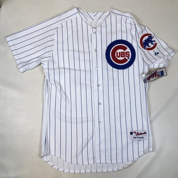 Majestic Chicago Cubs Ron Santo #10 Pinstripe Jersey Size 48 Brand New Tags USA - Picture 8 of 8
